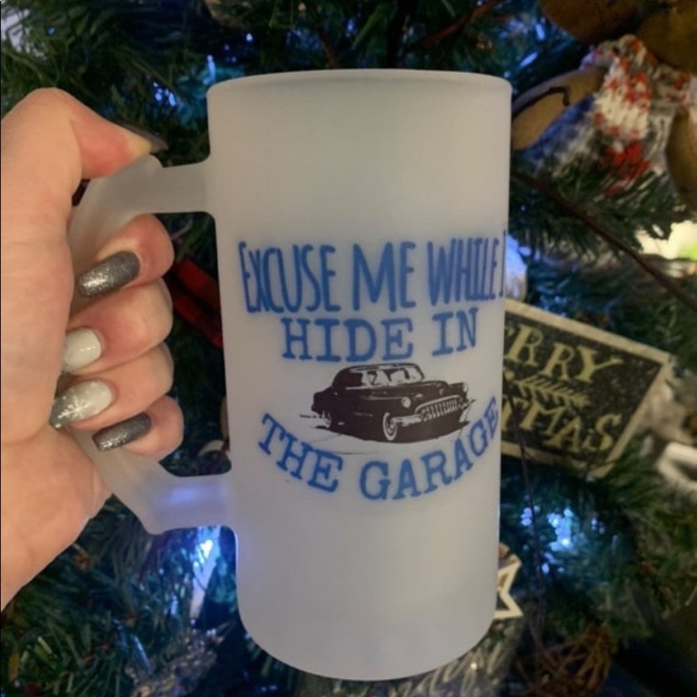 Excuse Me While I Hide in the Garage Stein